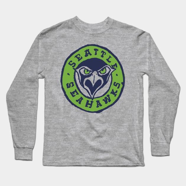 Seattle Seahaaaawks 12 Long Sleeve T-Shirt by Very Simple Graph